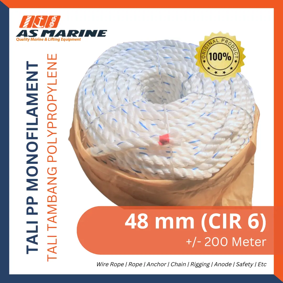Tali Tambang PP Mono / Tali Plastik PP Monofilament 48 mm